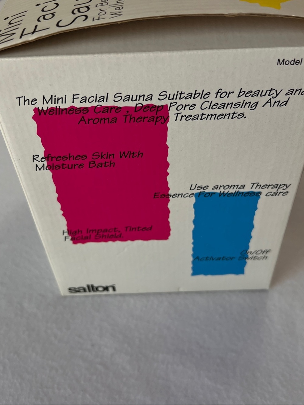 Vintage Salton Mini Facial Sauna Steamer Spa Beauty Wellness Skincare Teal NIB - Picture 2 of 3